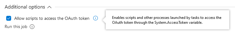 Allow scripts to access the OAuth token